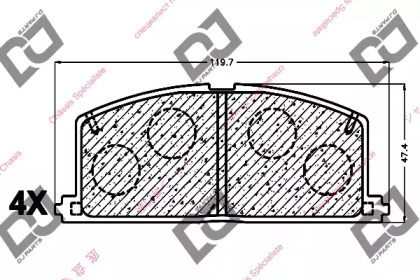 Комплект тормозных колодок DJ PARTS BP1003